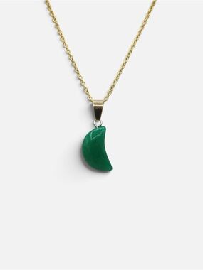 JADE MOON NECKLACE (GOLD)
